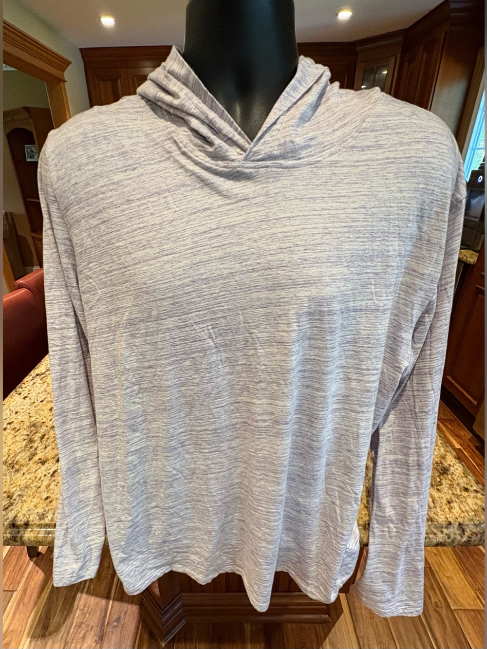 Vince Men's Regular Fit Cotton Slub Hoodie. Purple heather. Large. Retail: $126
